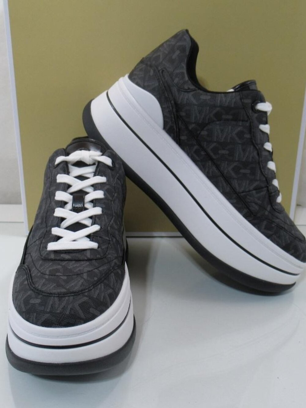 Michael Kors Hayes Lux Platform Lace-Up Sneakers NEW